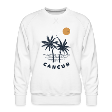 Premium Cancun Sweatshirt - Men's Mexico Sweatshirt - white
