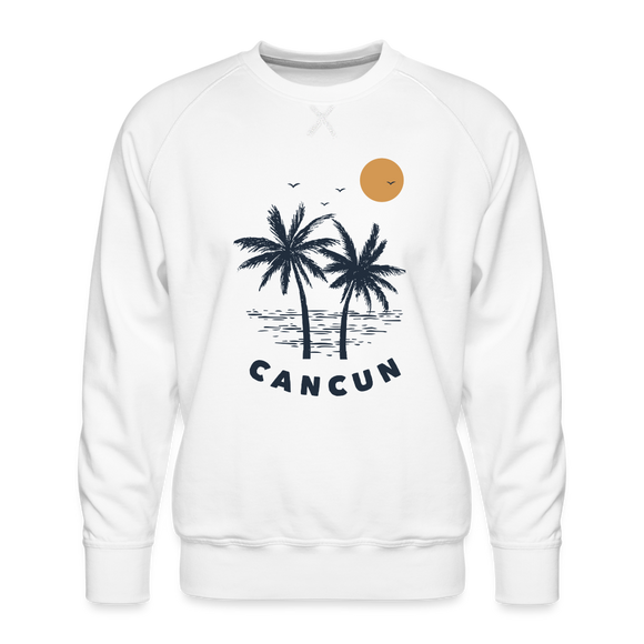 Premium Cancun Sweatshirt - Men's Mexico Sweatshirt - white