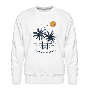 Premium Fort Lauderdale Sweatshirt - Men's Florida Sweatshirt - white
