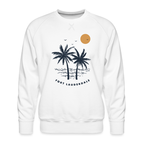 Premium Fort Lauderdale Sweatshirt - Men's Florida Sweatshirt - white