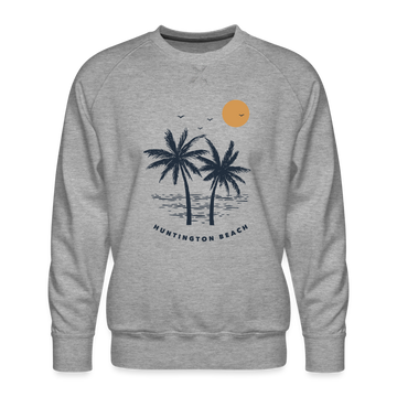 Premium Huntington Beach Sweatshirt - Men's California Sweatshirt - heather grey