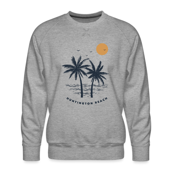 Premium Huntington Beach Sweatshirt - Men's California Sweatshirt - heather grey