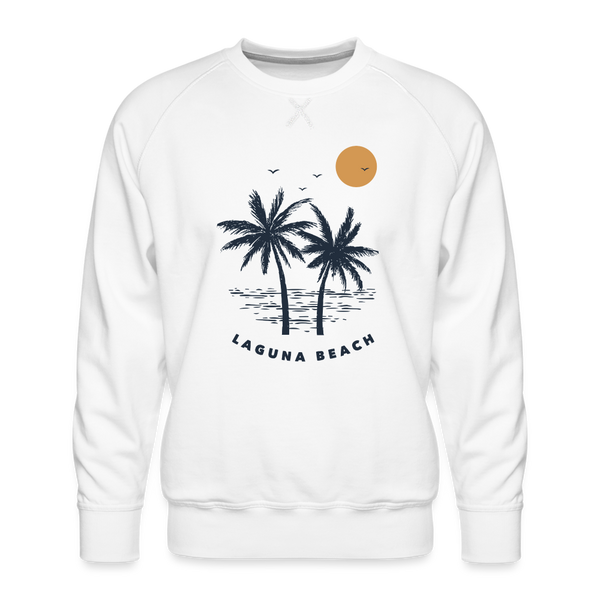 Premium Laguna Beach Sweatshirt - Men's California Sweatshirt - white