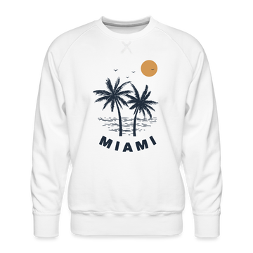 Premium Miami Sweatshirt - Men's Florida Sweatshirt - white