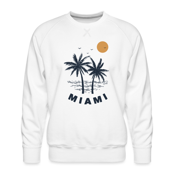 Premium Miami Sweatshirt - Men's Florida Sweatshirt - white