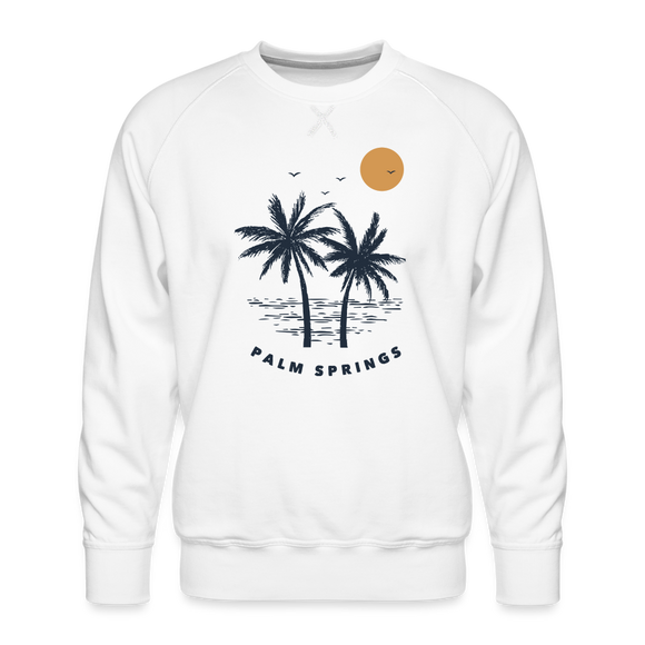 Premium Palm Springs Sweatshirt - Men's California Sweatshirt - white