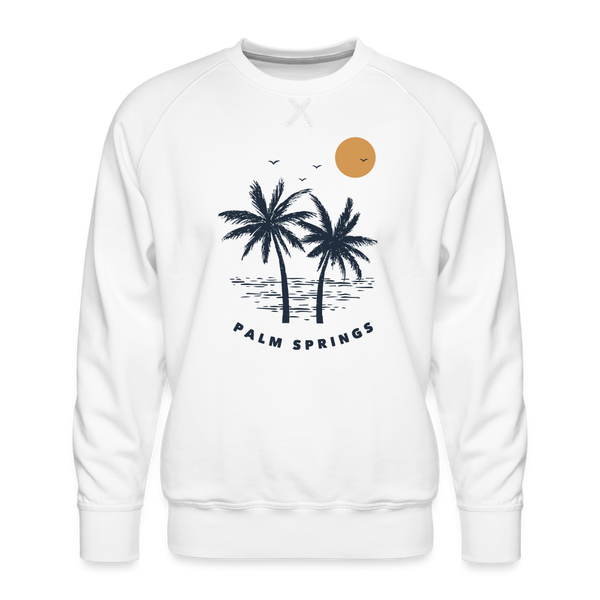 Premium Palm Springs Sweatshirt - Men's California Sweatshirt - white