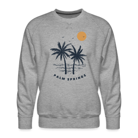 Premium Palm Springs Sweatshirt - Men's California Sweatshirt - heather grey