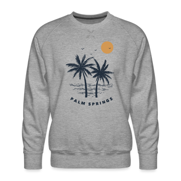 Premium Palm Springs Sweatshirt - Men's California Sweatshirt - heather grey