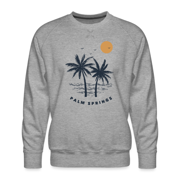 Premium Palm Springs Sweatshirt - Men's California Sweatshirt - heather grey