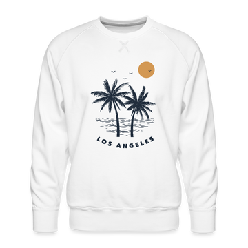 Premium Los Angeles Sweatshirt - Men's California Sweatshirt - white