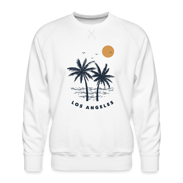 Premium Los Angeles Sweatshirt - Men's California Sweatshirt - white