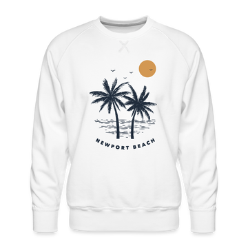 Premium Newport Beach Sweatshirt - Men's California Sweatshirt - white