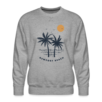 Premium Newport Beach Sweatshirt - Men's California Sweatshirt - heather grey