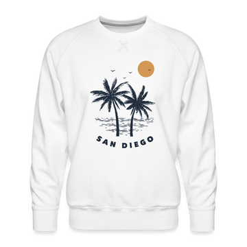 Premium San Diego Sweatshirt - Men's California Sweatshirt - white