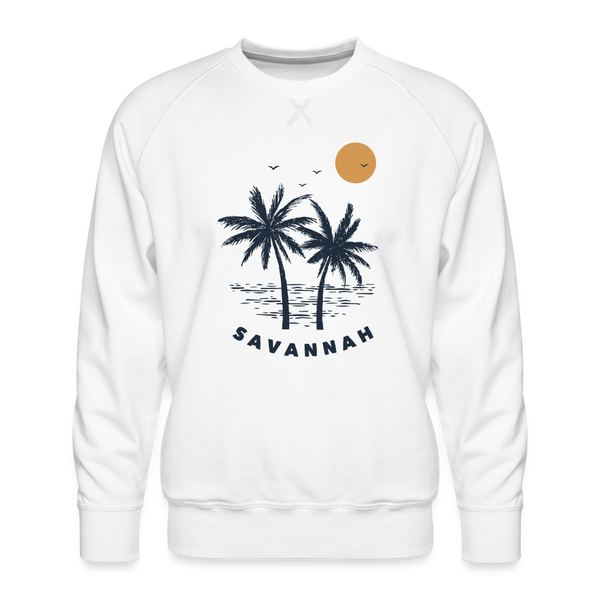 Premium Savannah Sweatshirt - Men's Georgia Sweatshirt - white