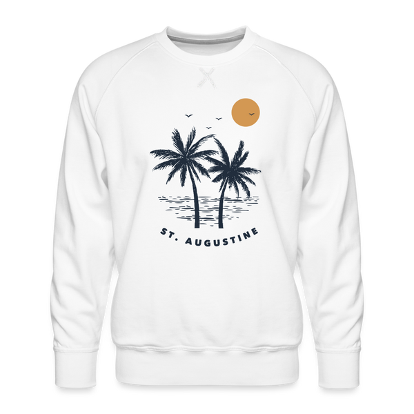 Premium St Augustine Sweatshirt - Men's Florida Sweatshirt - white