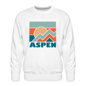 Premium Aspen Sweatshirt - Men's Colorado Sweatshirt - white