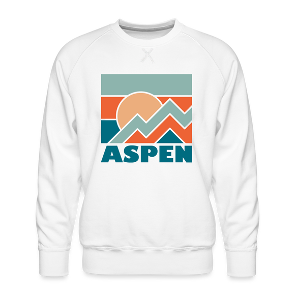 Premium Aspen Sweatshirt - Men's Colorado Sweatshirt - white