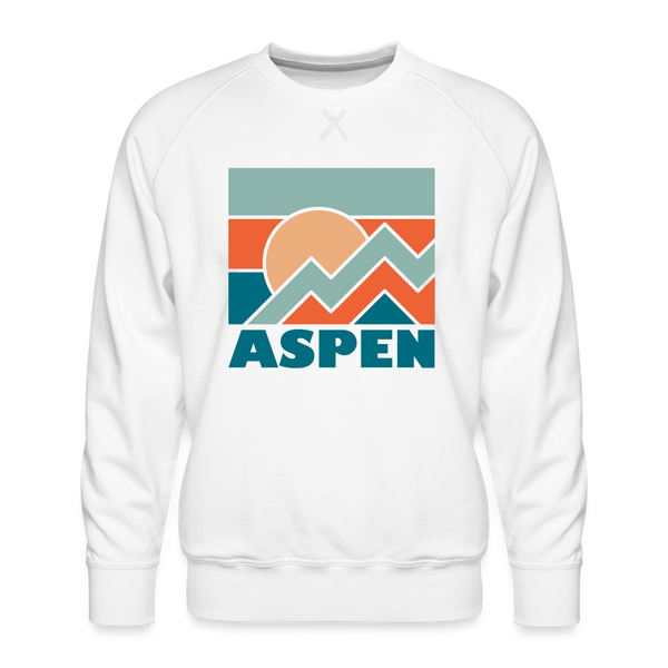 Premium Aspen Sweatshirt - Men's Colorado Sweatshirt - white