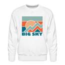 Premium Big Sky Sweatshirt - Men's Montana Sweatshirt - white