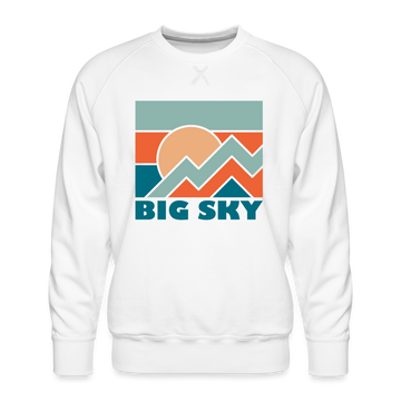 Premium Big Sky Sweatshirt - Men's Montana Sweatshirt - white