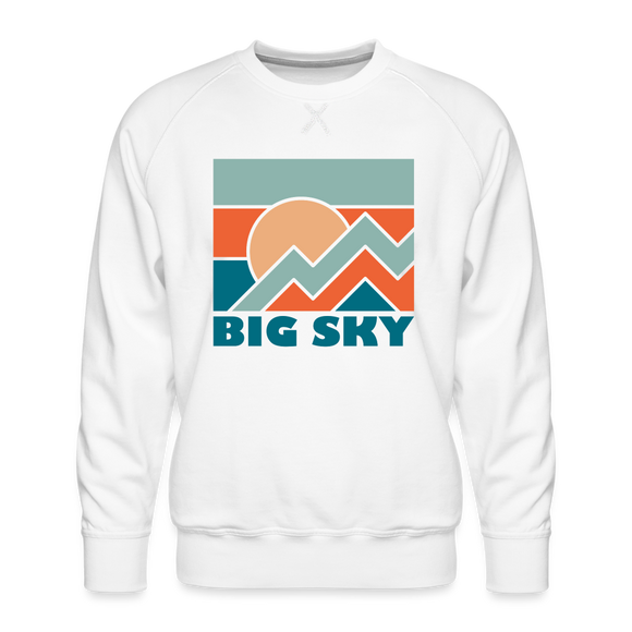 Premium Big Sky Sweatshirt - Men's Montana Sweatshirt - white