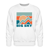 Premium Big Sky Sweatshirt - Men's Montana Sweatshirt - white