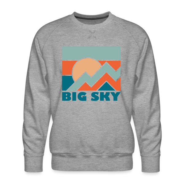 Premium Big Sky Sweatshirt - Men's Montana Sweatshirt - heather grey