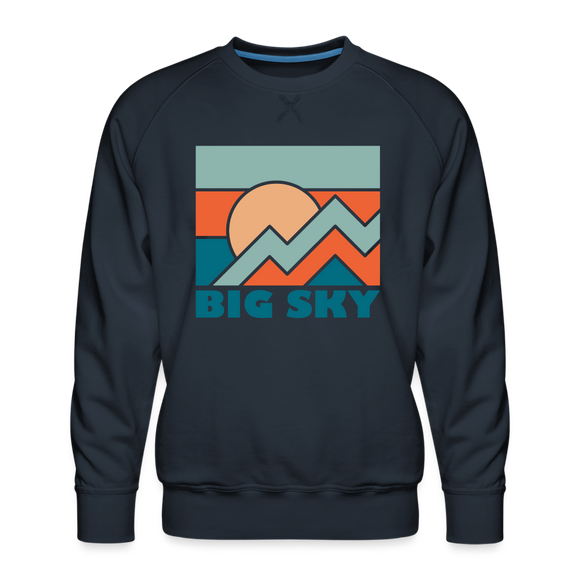 Premium Big Sky Sweatshirt - Men's Montana Sweatshirt - navy