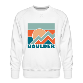 Premium Boulder Sweatshirt - Men's Colorado Sweatshirt - white