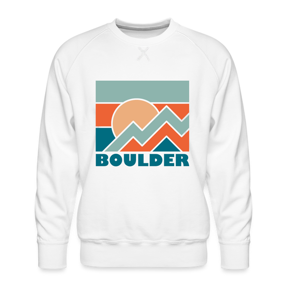 Premium Boulder Sweatshirt - Men's Colorado Sweatshirt - white