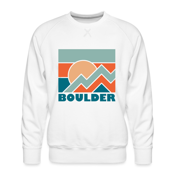 Premium Boulder Sweatshirt - Men's Colorado Sweatshirt - white