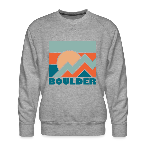 Premium Boulder Sweatshirt - Men's Colorado Sweatshirt - heather grey