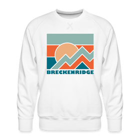 Premium Breckenridge Sweatshirt - Men's Colorado Sweatshirt - white