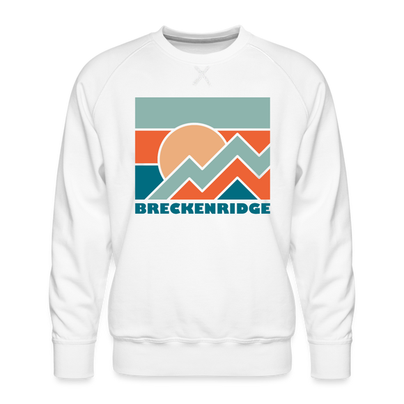 Premium Breckenridge Sweatshirt - Men's Colorado Sweatshirt - white