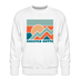 Premium Crested Butte Sweatshirt - Men's Colorado Sweatshirt - white