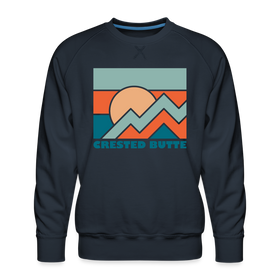 Premium Crested Butte Sweatshirt - Men's Colorado Sweatshirt - navy
