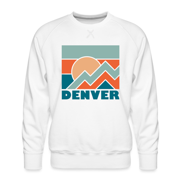 Premium Denver Sweatshirt - Men's Colorado Sweatshirt - white