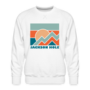 Premium Jackson Hole Sweatshirt - Men's Wyoming Sweatshirt - white