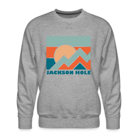 Premium Jackson Hole Sweatshirt - Men's Wyoming Sweatshirt - heather grey