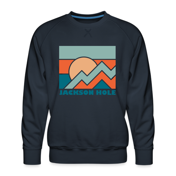 Premium Jackson Hole Sweatshirt - Men's Wyoming Sweatshirt - navy