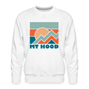 Premium Mount Hood Sweatshirt - Men's Oregon Sweatshirt - white