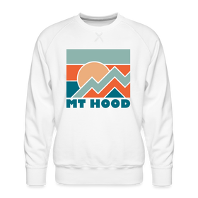 Premium Mount Hood Sweatshirt - Men's Oregon Sweatshirt - white