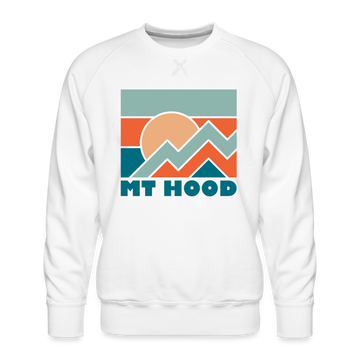 Premium Mount Hood Sweatshirt - Men's Oregon Sweatshirt - white