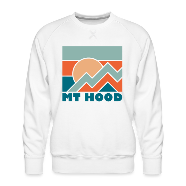 Premium Mount Hood Sweatshirt - Men's Oregon Sweatshirt - white