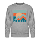 Premium Mount Hood Sweatshirt - Men's Oregon Sweatshirt - heather grey