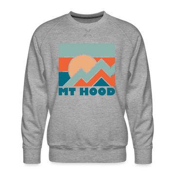 Premium Mount Hood Sweatshirt - Men's Oregon Sweatshirt - heather grey
