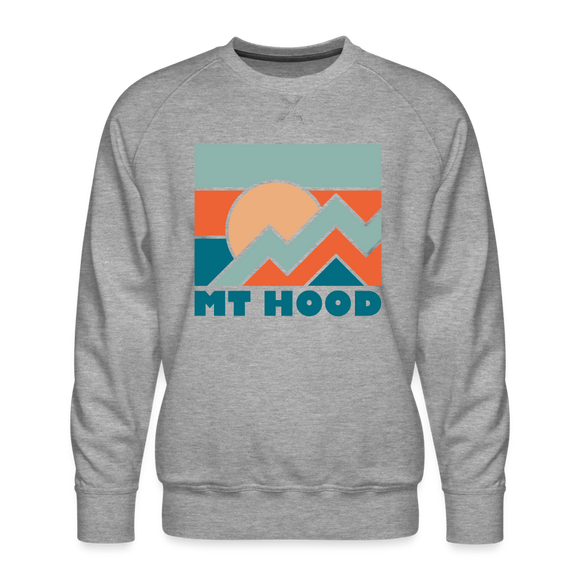 Premium Mount Hood Sweatshirt - Men's Oregon Sweatshirt - heather grey