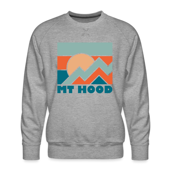 Premium Mount Hood Sweatshirt - Men's Oregon Sweatshirt - heather grey